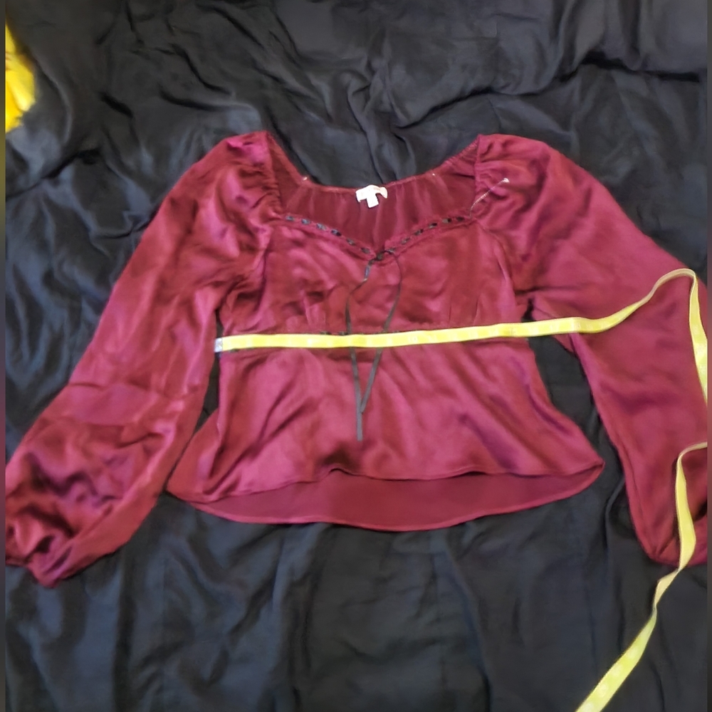 Elegant Burgundy Women's Top